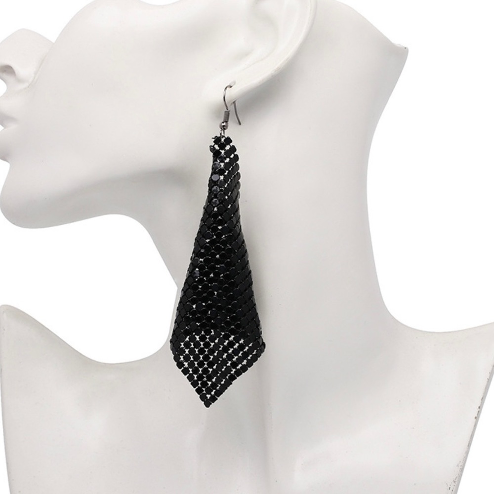 Trisha Daniels Black Dangle Earrings